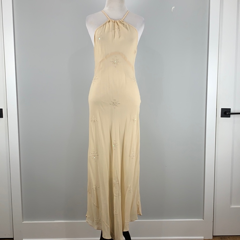 NWT- Victoria’s Secret 100% Silk Sheer Embellished Nightgown
